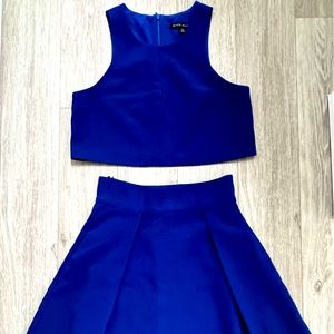 Crop top and skirt, Size 4, Black Halo